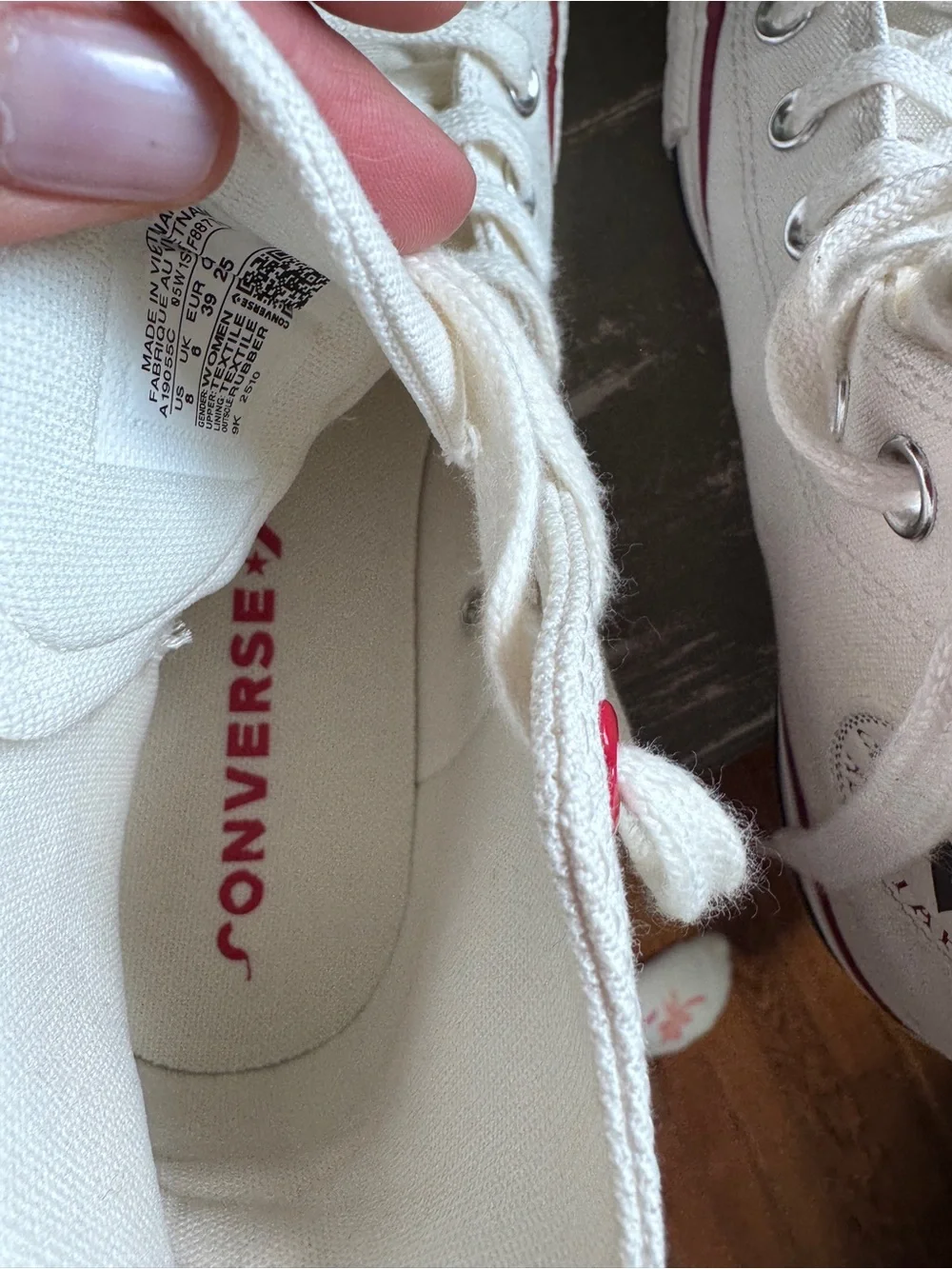 Converse white Hearts high top sneakers - Picture 10 of 11